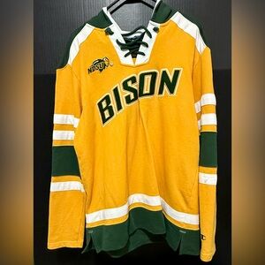 🛷VINTAGE Champion NDSU Bison Hooded Hockey Style Sweatshirt